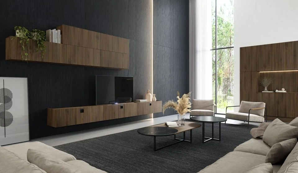 Sala de estar contemporânea planejada